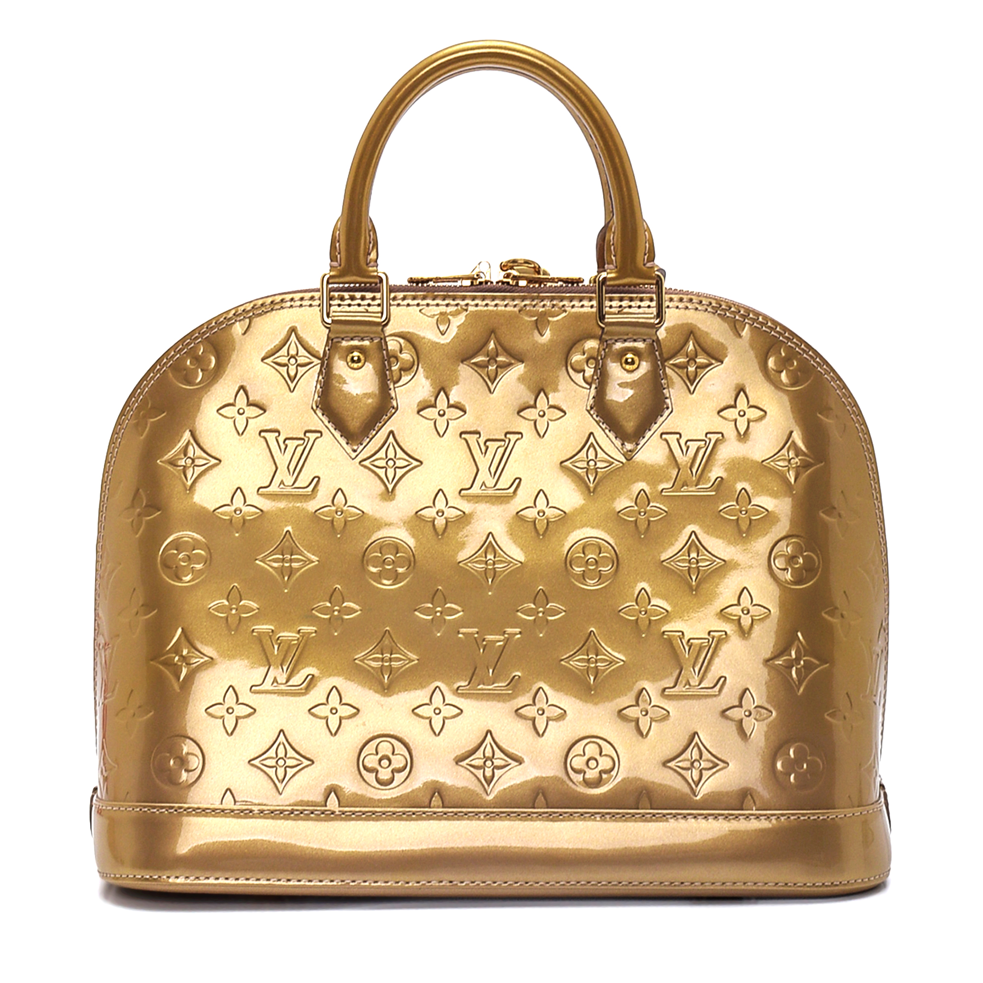 Louis Vuitton - Beige Monogram Vernis Leather Alma PM Bag
